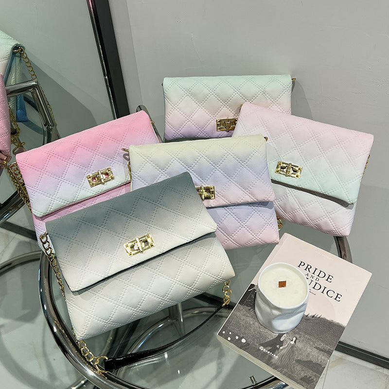Ombré Rhombus Shoulder Bag