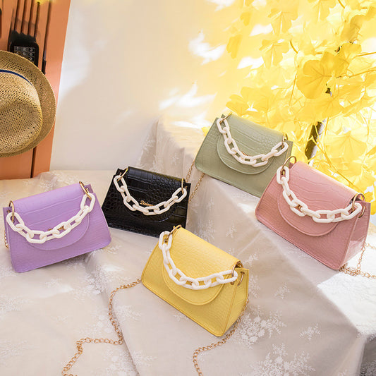 Crocodile Pattern Small Square Bag