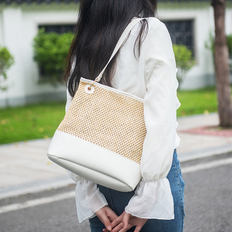 Woven Tote Shoulder Bag