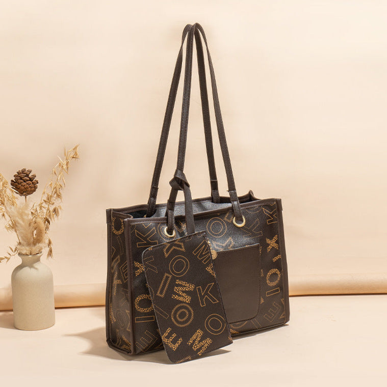 Vintage Two-Tone Tote & Coin Purse