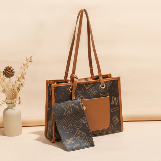 Vintage Two-Tone Tote & Coin Purse