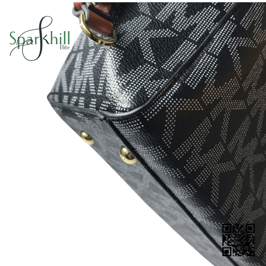 Black Logo Formal Hand Bag SE4616