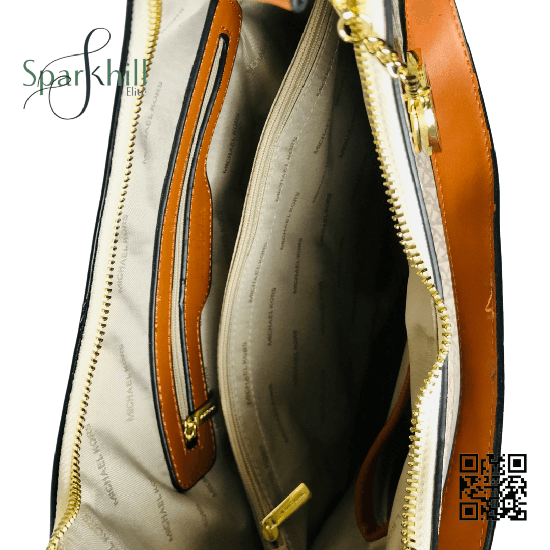 Beige / Brown Formal Hand Bag SE5350