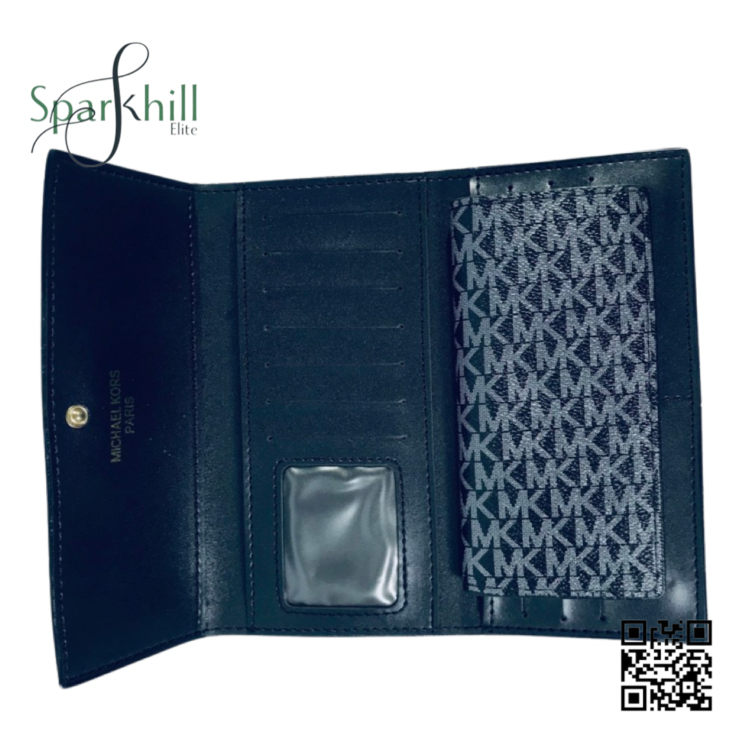 Large Trifold Wallet Admiral Navy Dark Blue