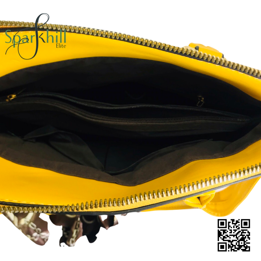 Yellow Retro Fashion Shoulder / Hand Bag