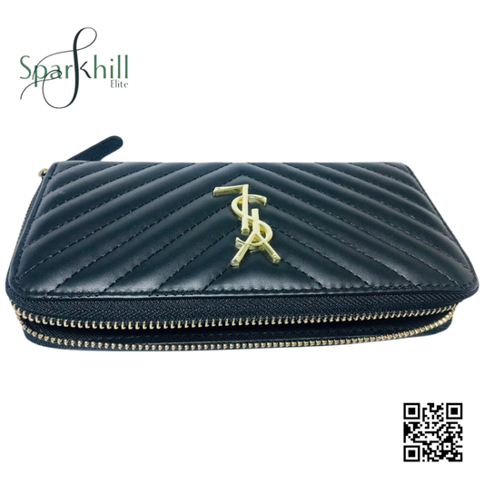 Black Zip Around Wallet