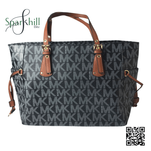 Black Logo Formal Hand Bag SE4616