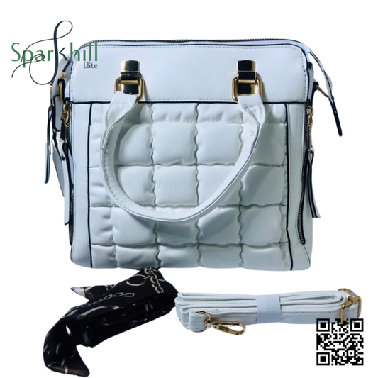 White Retro Fashion Shoulder / Hand Bag
