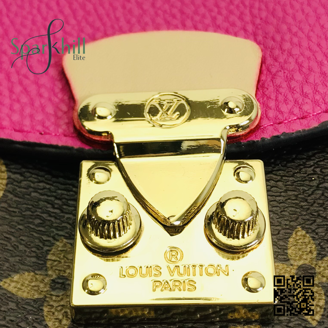 Brown, Pink Portfolio Pallas Wallet Monogram Canvas