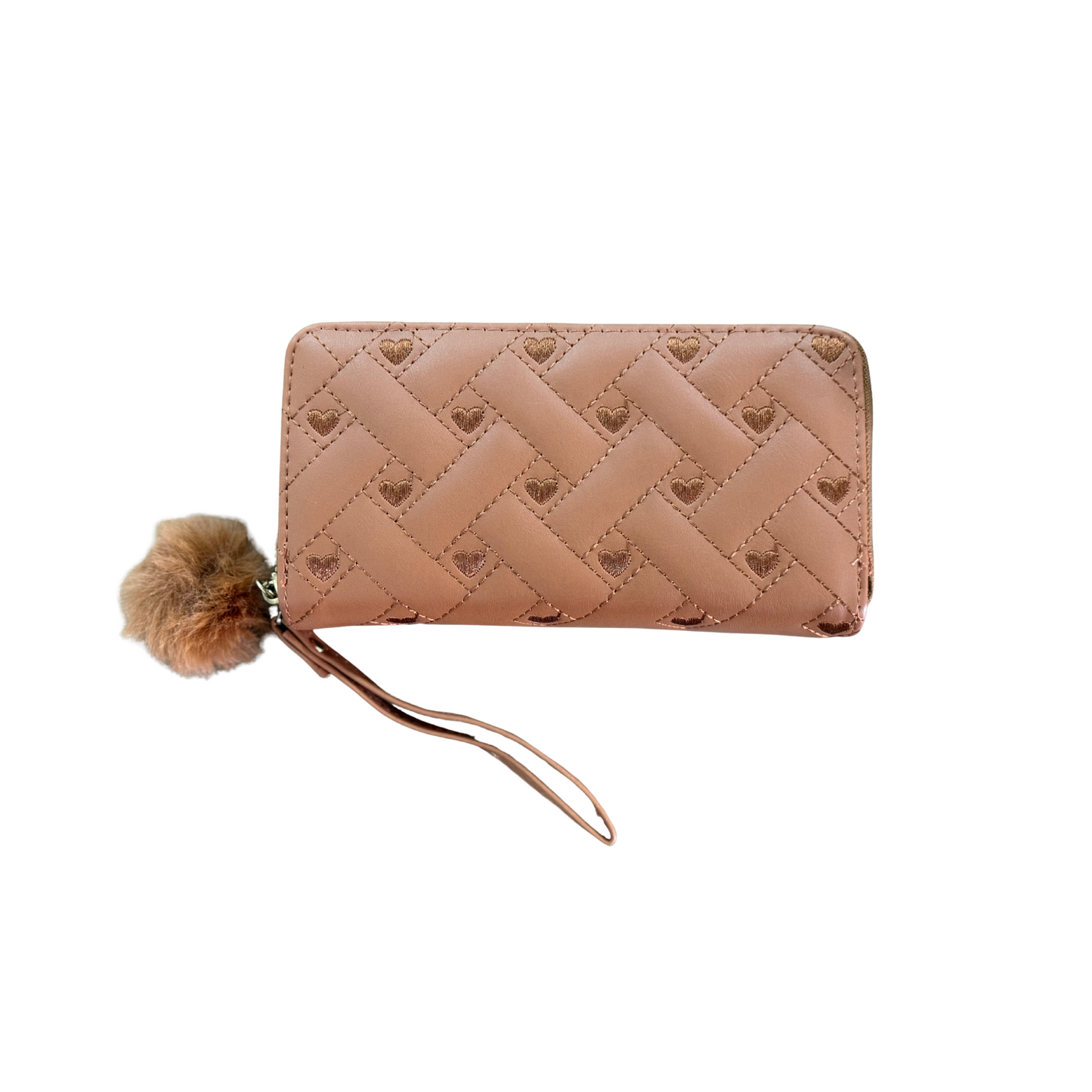 Quilted Heart Wristlet Wallet
