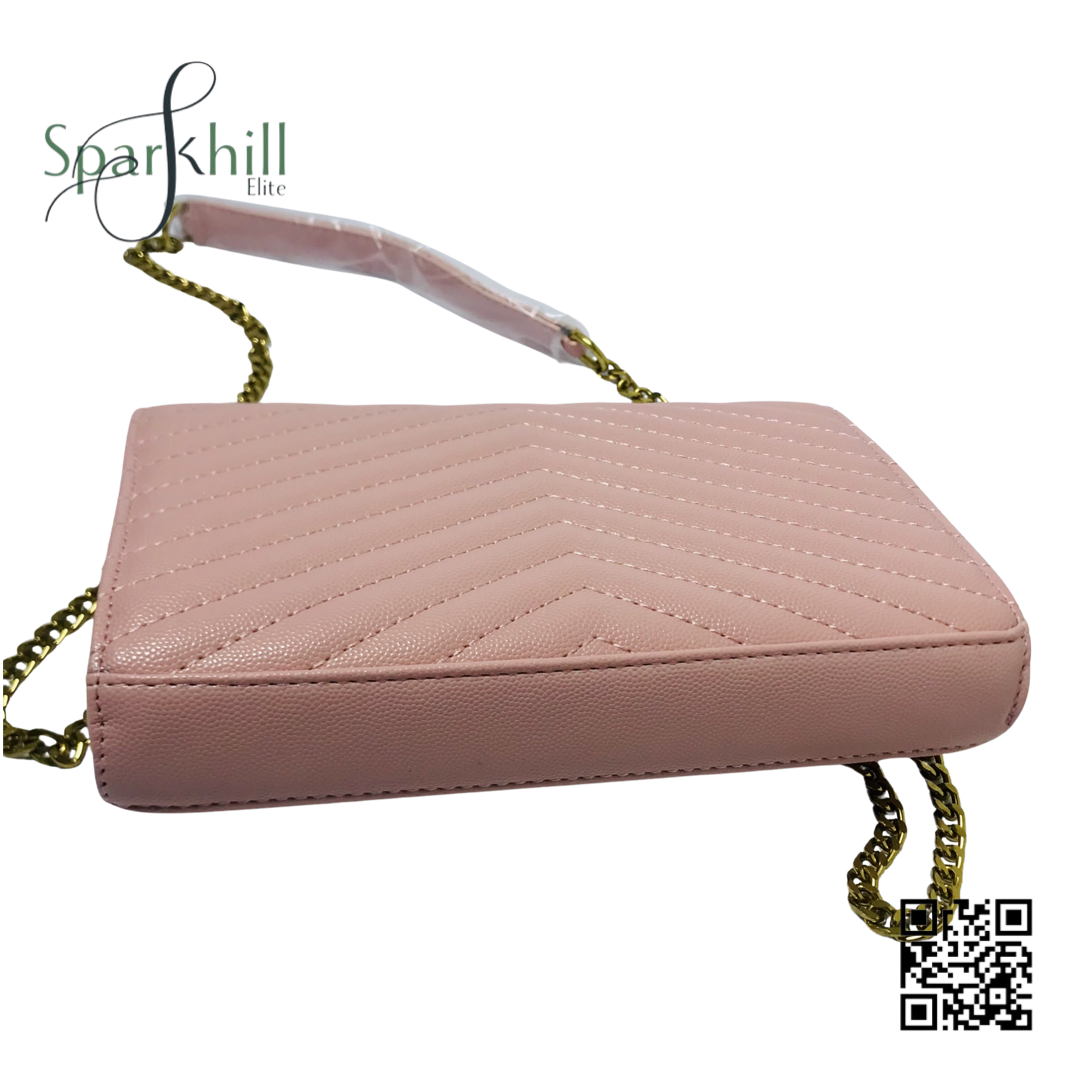 Crossbody Bag mini With Golden Logo Snap Closure SE10822