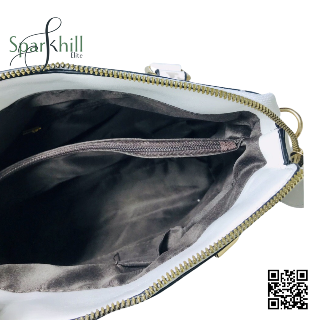 White Retro Fashion Shoulder / Hand Bag