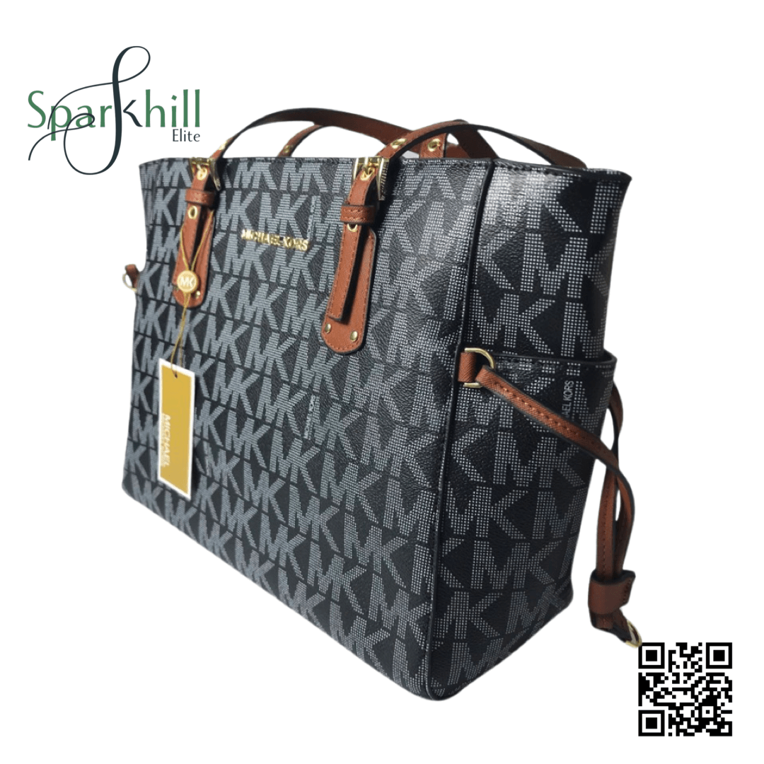 Black Logo Formal Hand Bag SE4616