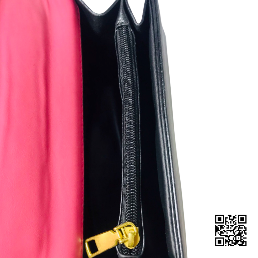 Crossbody Bag Mini Pink With Golden Logo Snap Closure