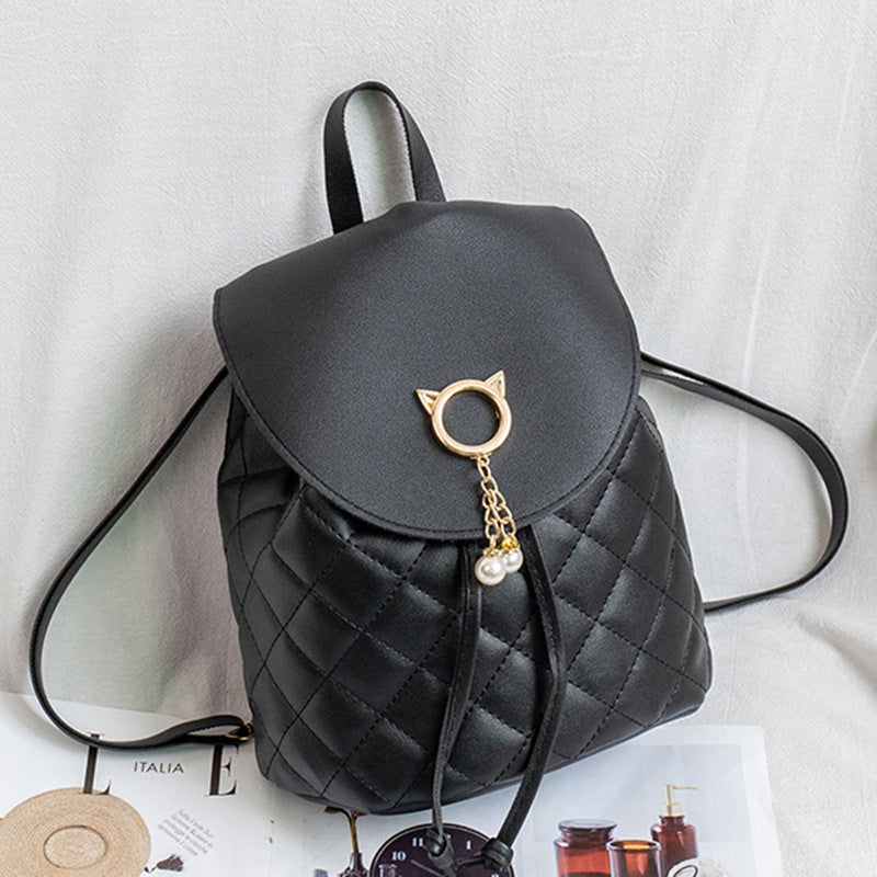 Quilted PU Leather Backpack