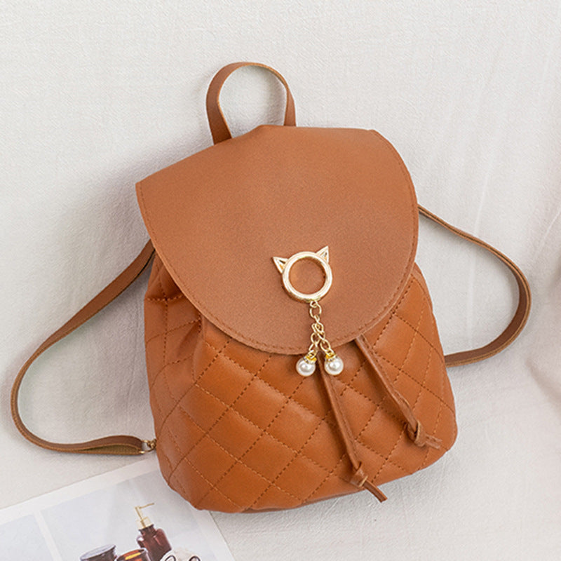Quilted PU Leather Backpack