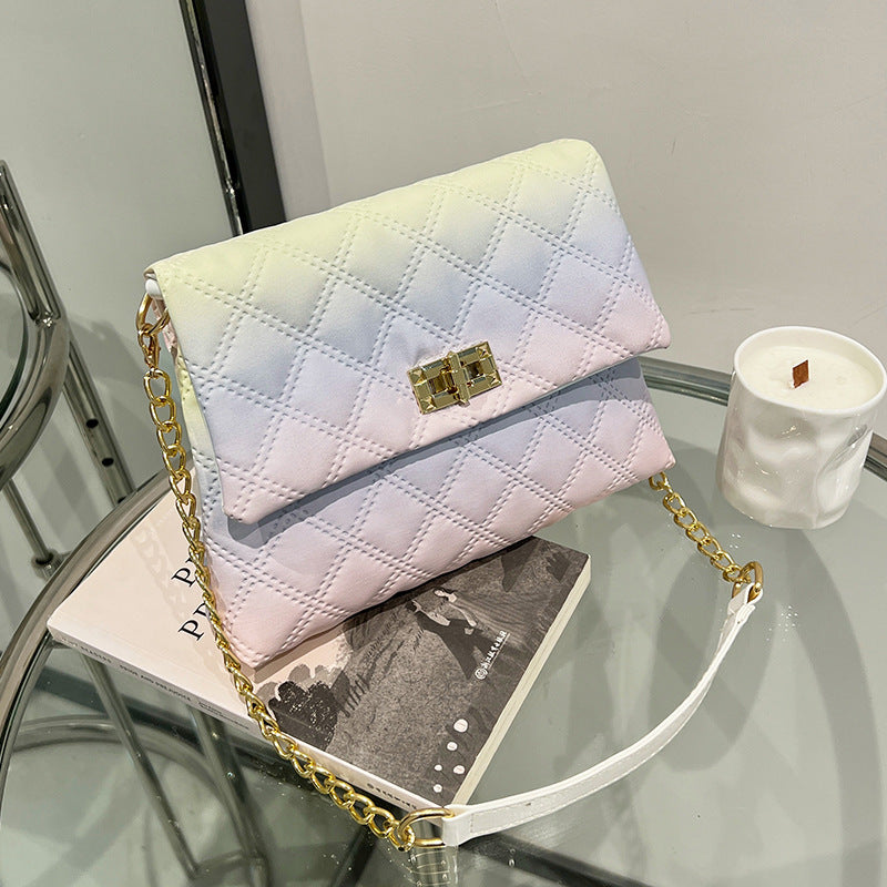 Ombré Rhombus Shoulder Bag