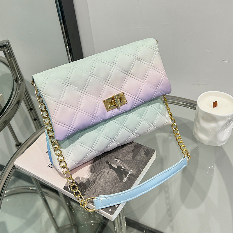 Ombré Rhombus Shoulder Bag