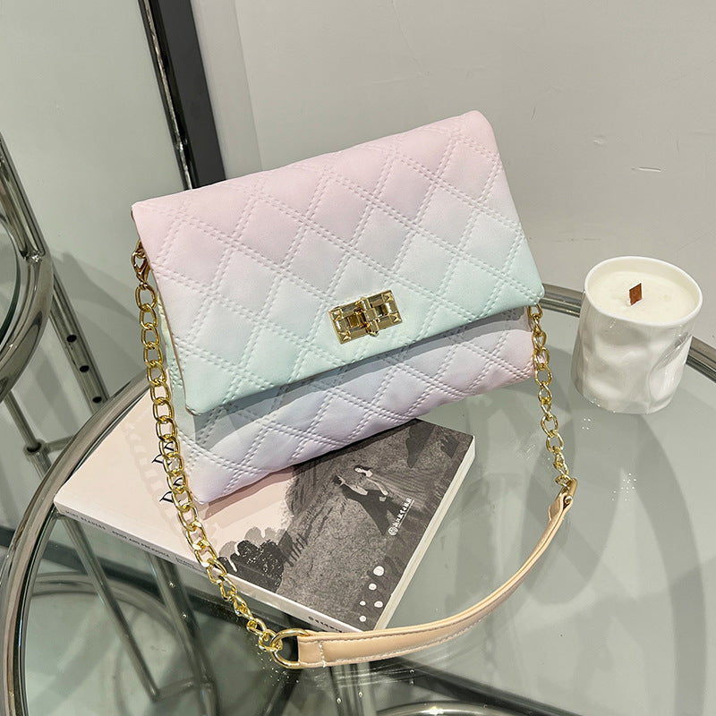 Ombré Rhombus Shoulder Bag