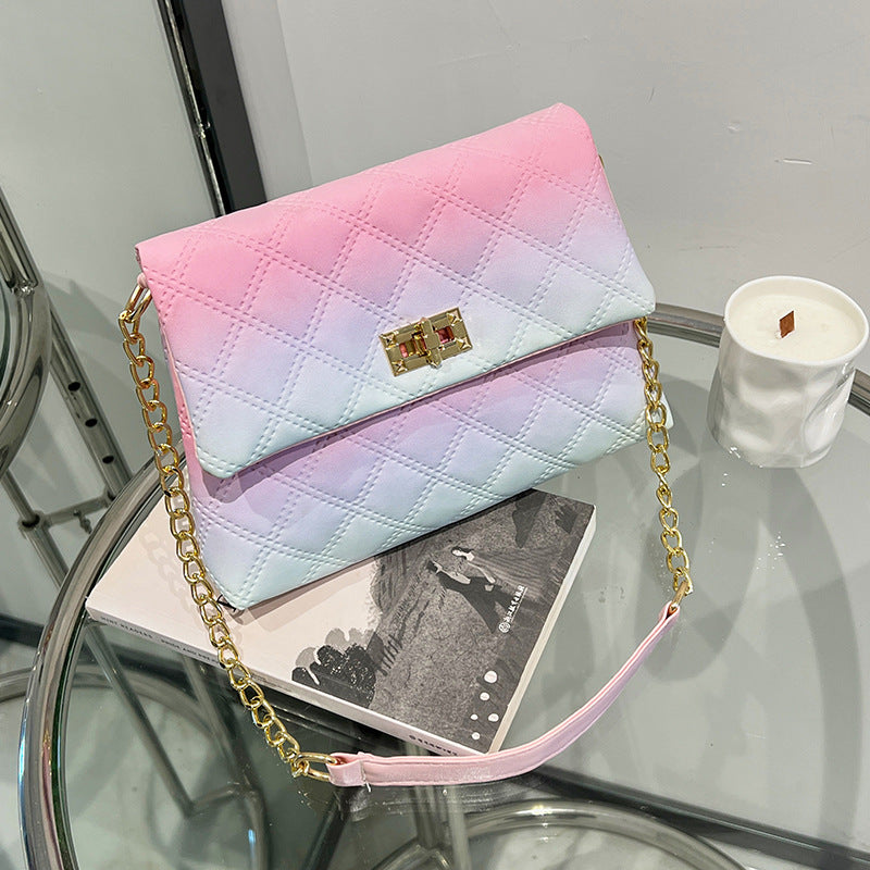 Ombré Rhombus Shoulder Bag