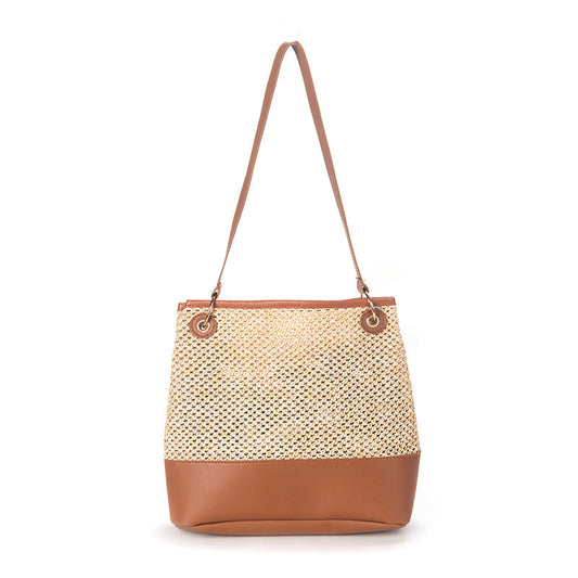 Woven Tote Shoulder Bag