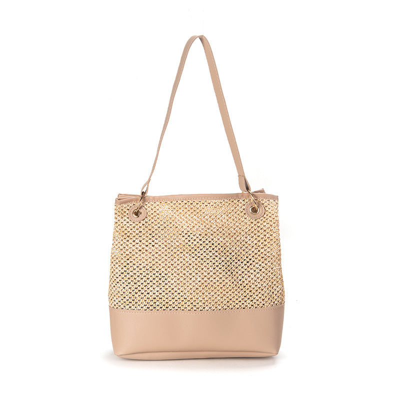 Woven Tote Shoulder Bag