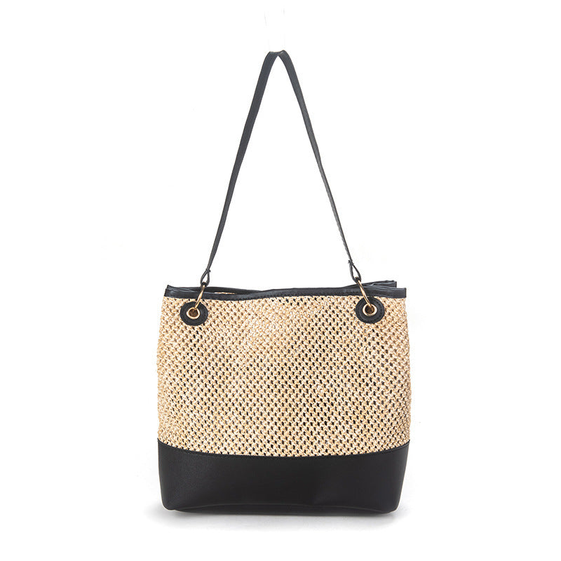 Woven Tote Shoulder Bag