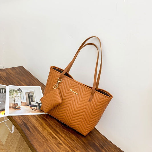 Quilted Chevron Tote Bag