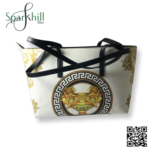 Yellow/White Shoulder Bag for Women