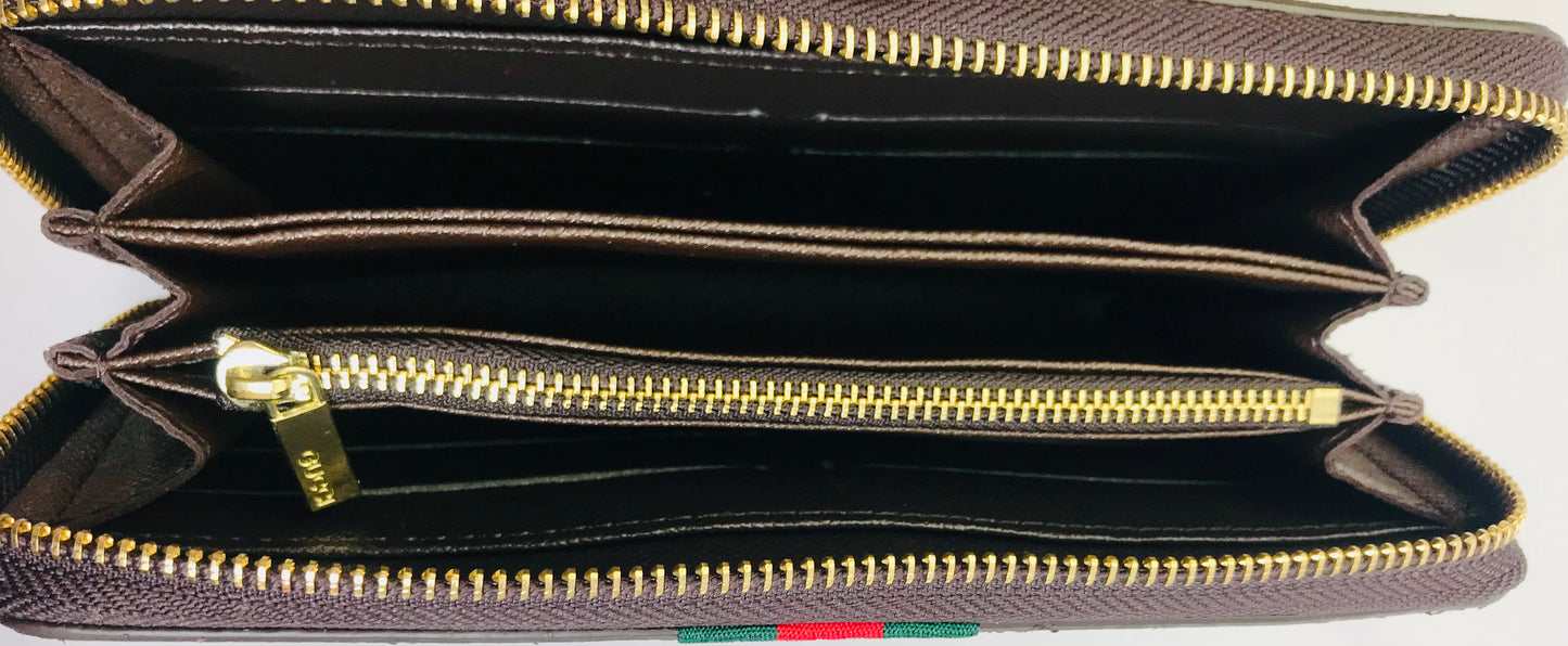 Monogram Web Bee Zip Around Wallet