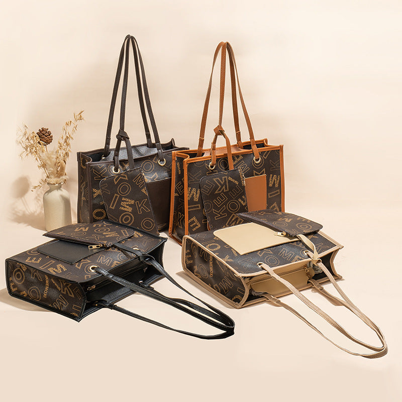 Vintage Two-Tone Tote & Coin Purse