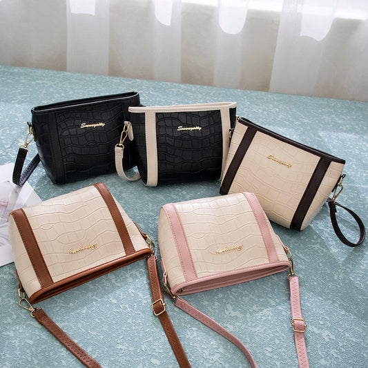 Chic Crocodile Print Bucket Bag