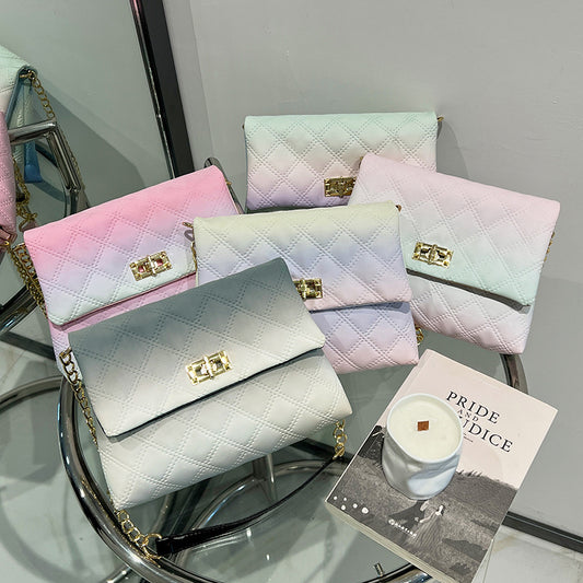 Ombré Rhombus Shoulder Bag