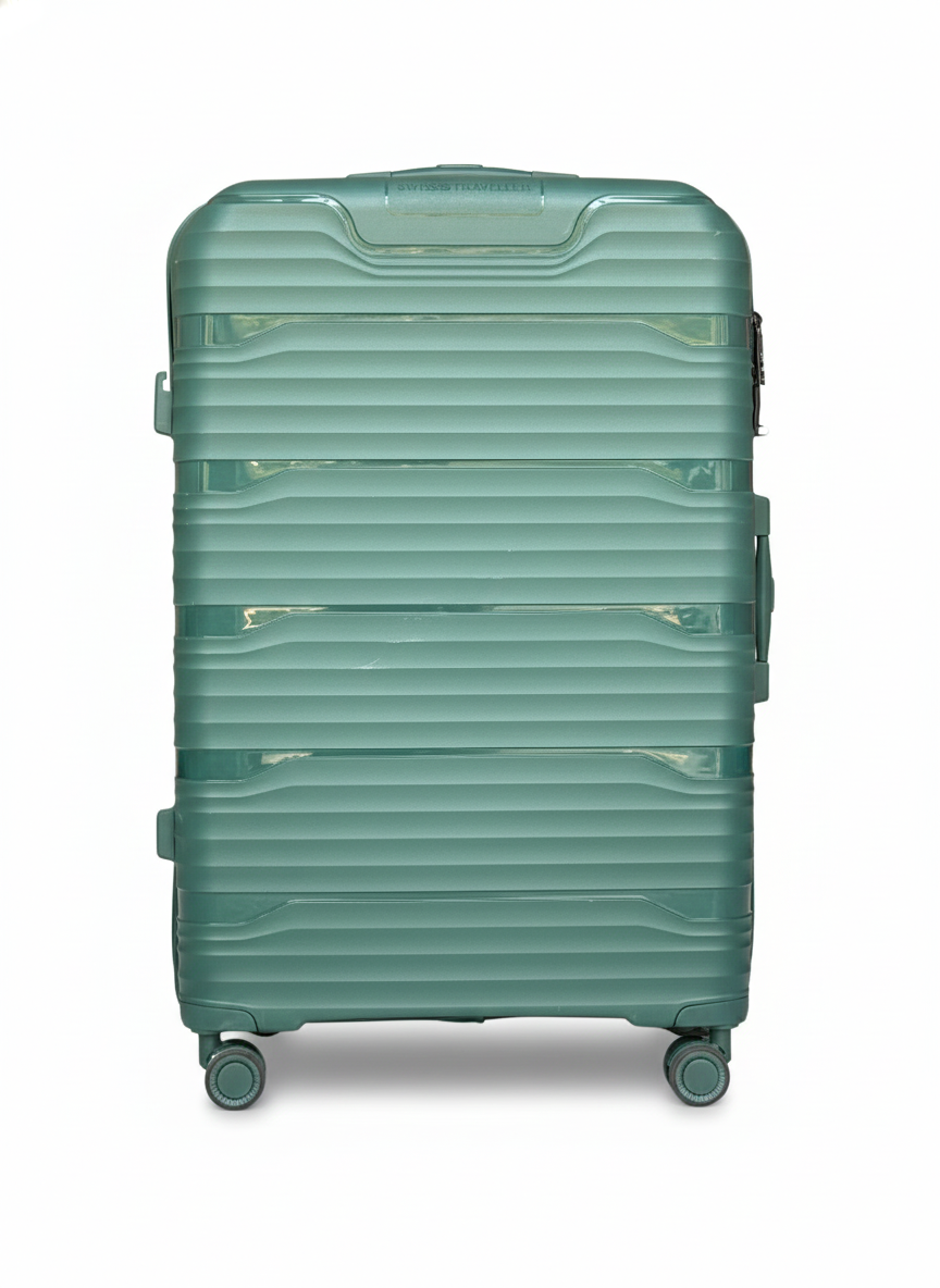 Swiss+Traveller Premium Luggage – Lightweight Unbreakable with 360° Silent Spinner Wheels & Security Lock