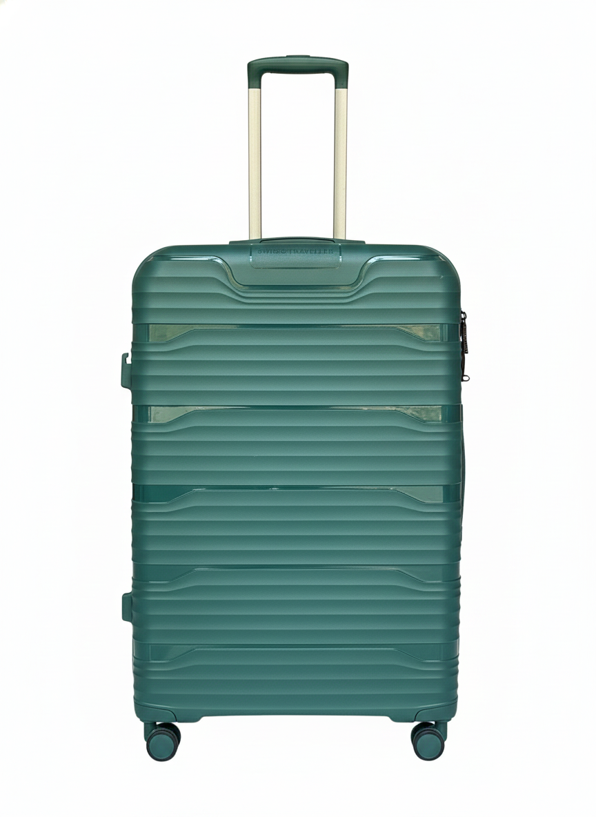 Swiss+Traveller Premium Luggage – Lightweight Unbreakable with 360° Silent Spinner Wheels & Security Lock