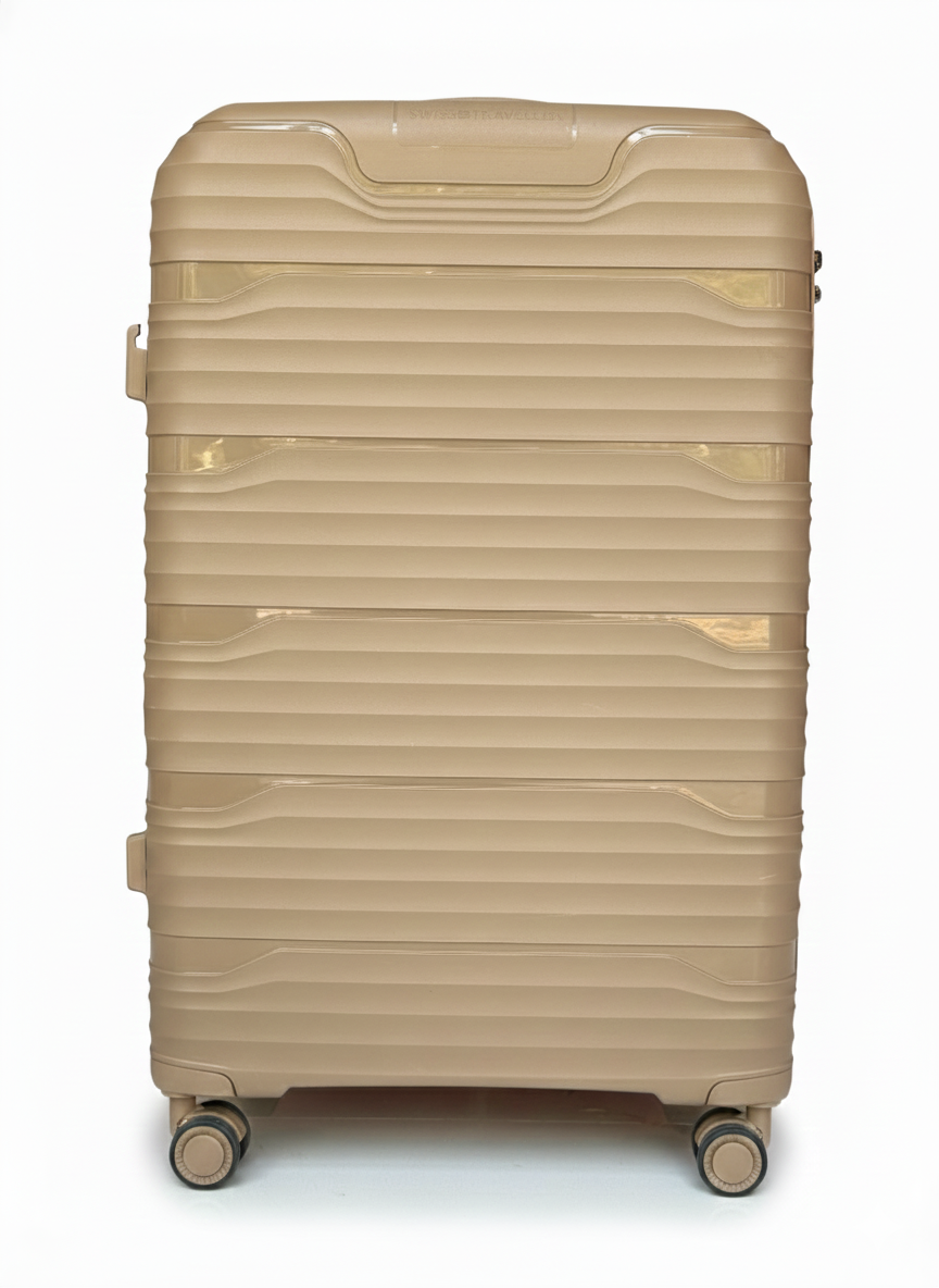 Swiss+Traveller Premium Luggage – Lightweight Unbreakable with 360° Silent Spinner Wheels & Security Lock
