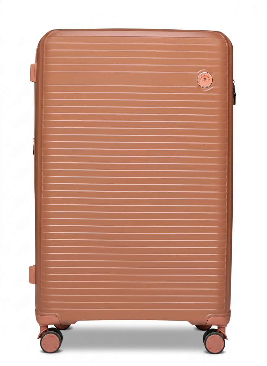 Minister Premium Luggage – Ribbed Design | Lightweight Unbreakable with Expandable Zip, 360° Silent Spinner Wheels & Security Lock