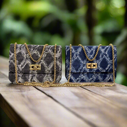 Denim Pattern Bag