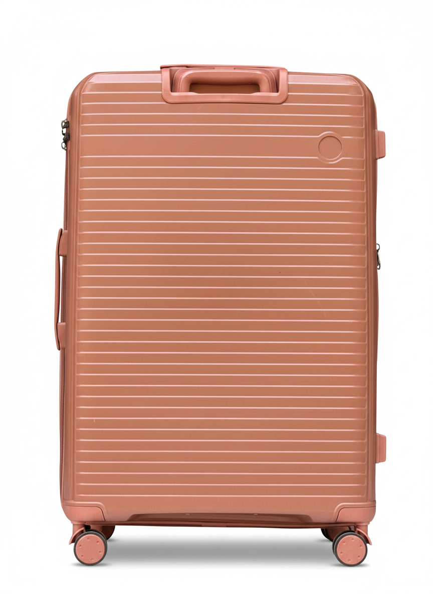 Minister Premium Luggage – Ribbed Design | Lightweight Unbreakable with Expandable Zip, 360° Silent Spinner Wheels & Security Lock