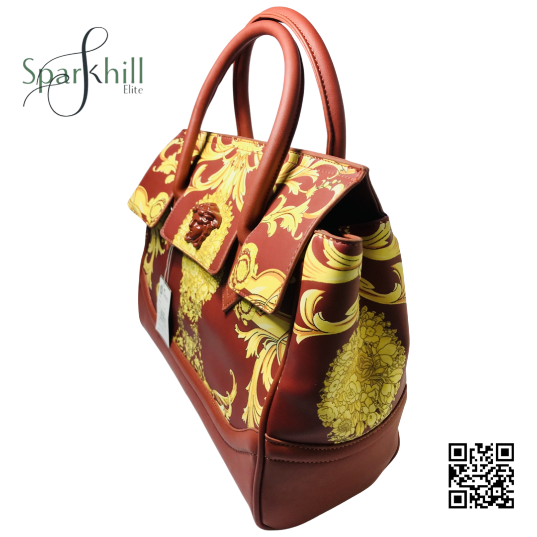 Brown/Yellow Formal Hand Bag SE2205