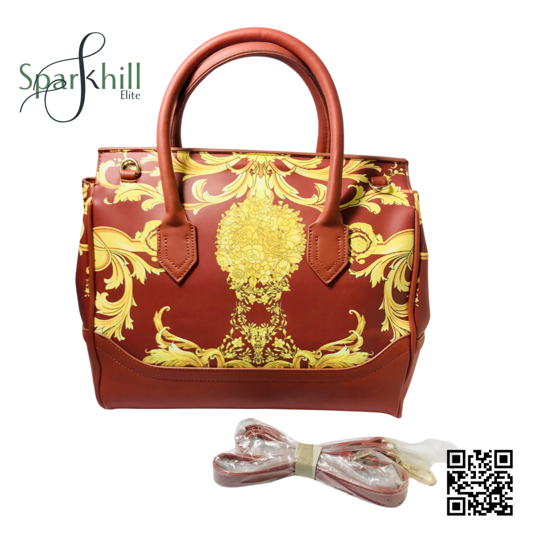 Brown/Yellow Formal Hand Bag SE2205