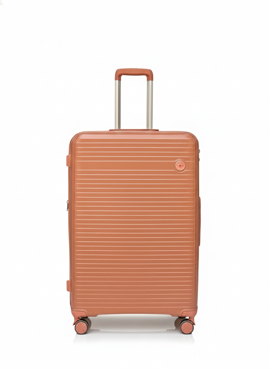 Minister Premium Luggage – Ribbed Design | Lightweight Unbreakable with Expandable Zip, 360° Silent Spinner Wheels & Security Lock