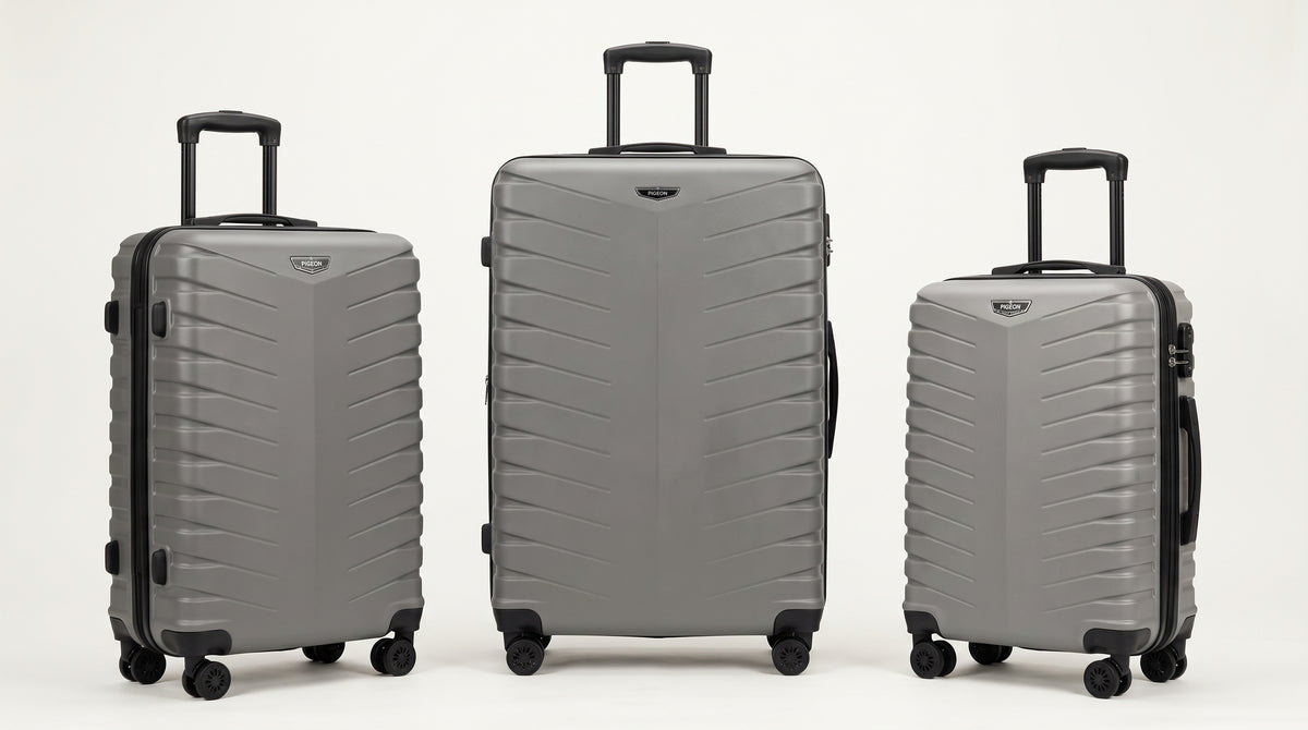 Pigeon Hard Shell Suitcase | Chevron Design