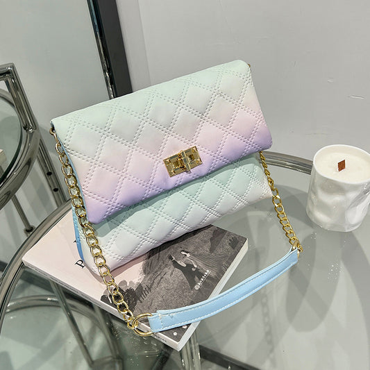 Ombré Rhombus Shoulder Bag