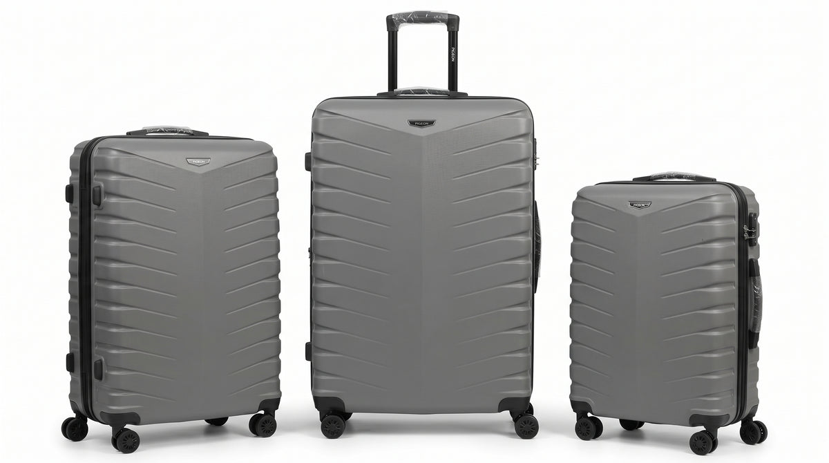 Pigeon Hard Shell Suitcase | Chevron Design